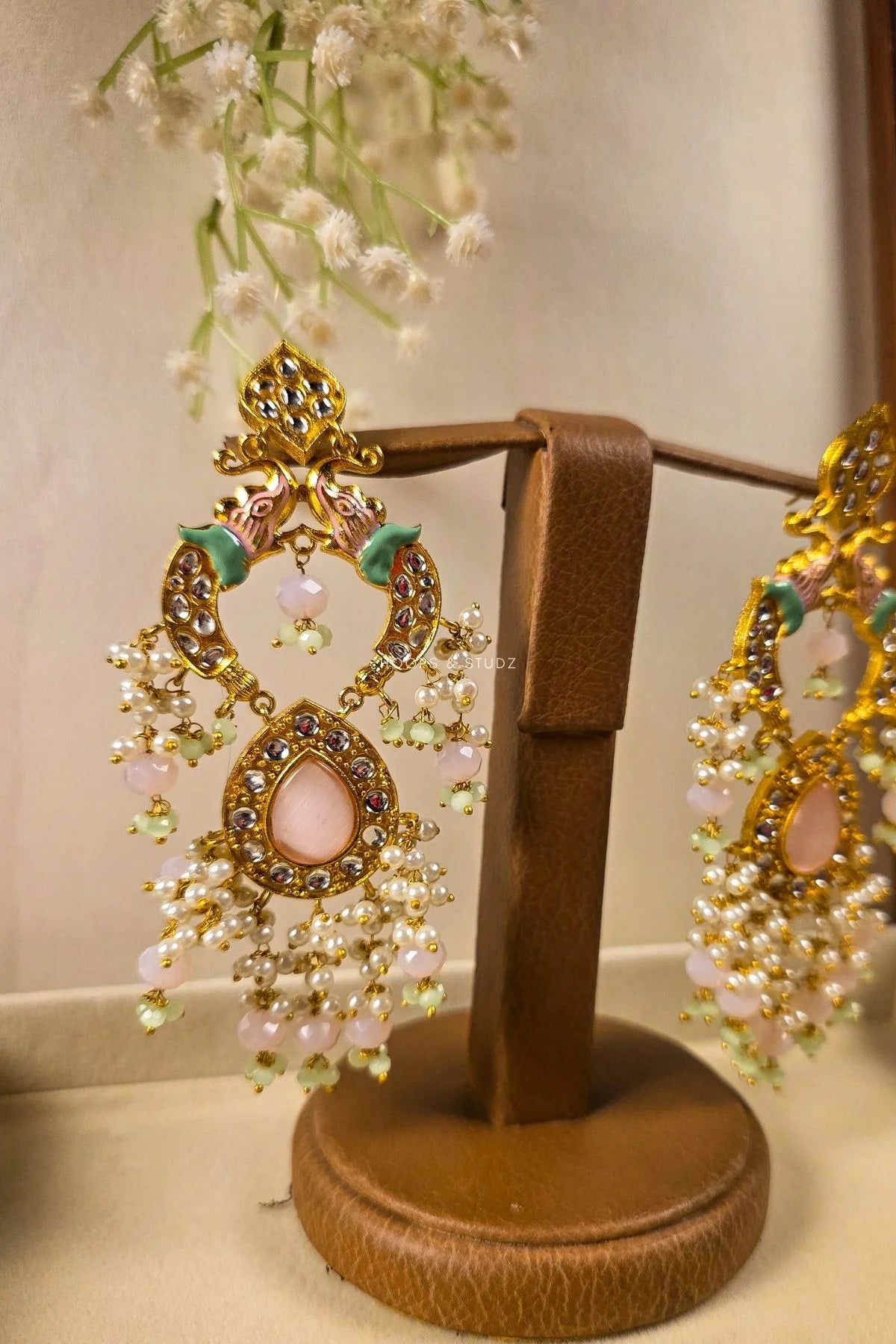 Lehna Peacock Jhumka