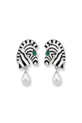 Zebra Droplet Earrings