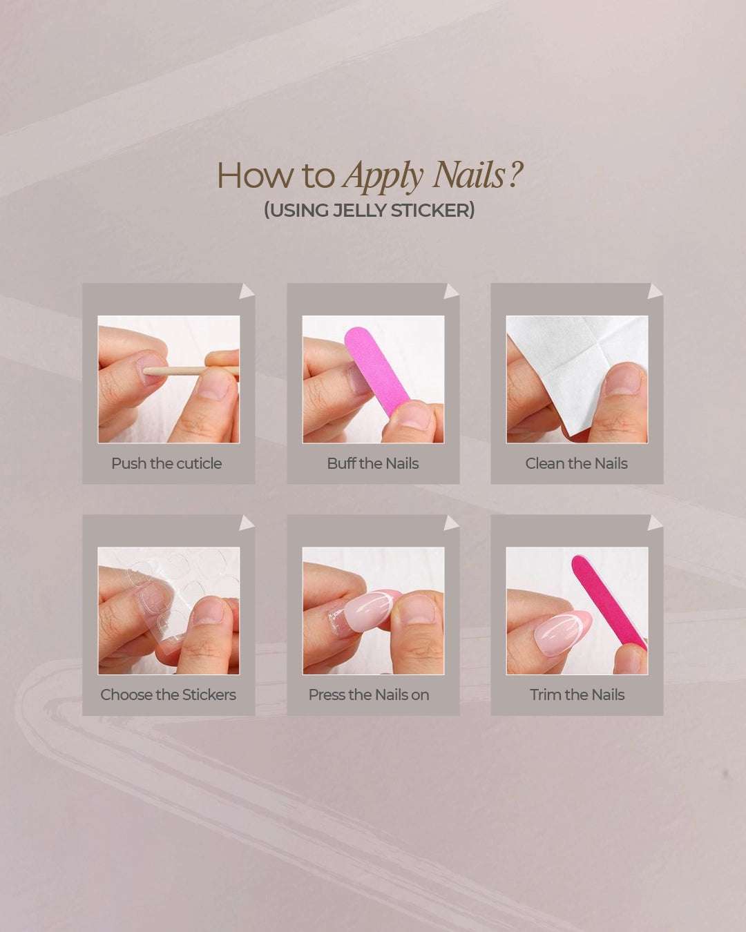 Design Tips Almond Press on Nails - N014