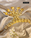 Bridal Hand Panja Angla - Golden