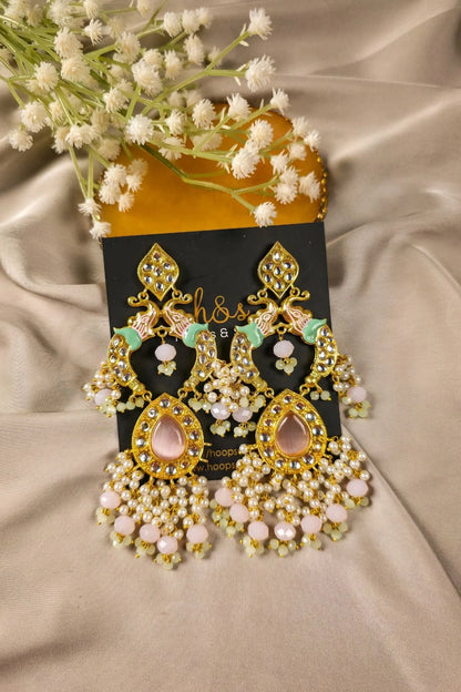 Lehna Peacock Jhumka