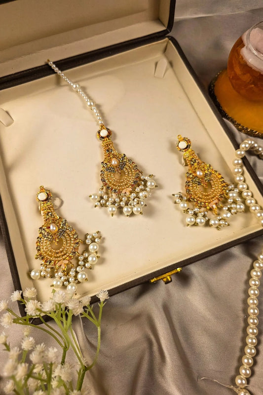 Zartasha Earrings/Teeka Jewelry Set