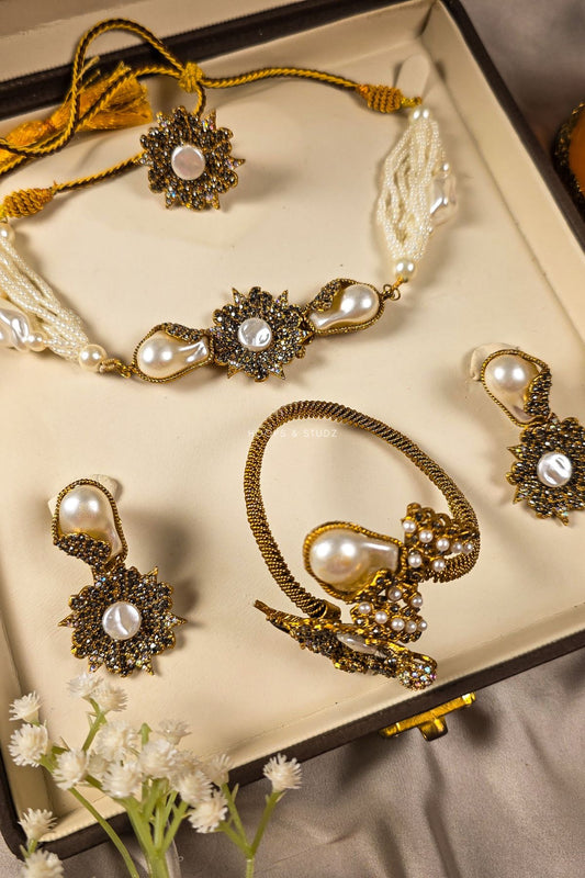 Kalpana MOP Jewelry Set with Karra