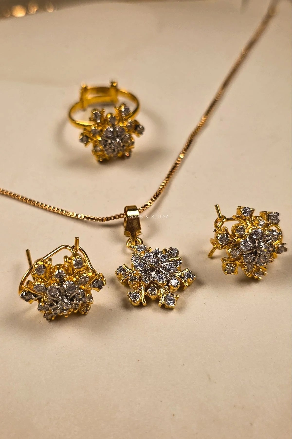 Aylea Zircon Locket Set