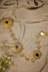 Kundan Mirror Hair Paranda Design 1