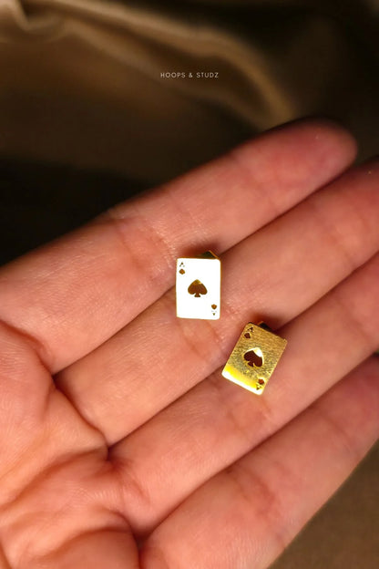 Ace Mini Stud Earring- Stainless Steel