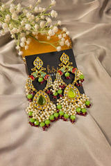 Lehna Peacock Jhumka