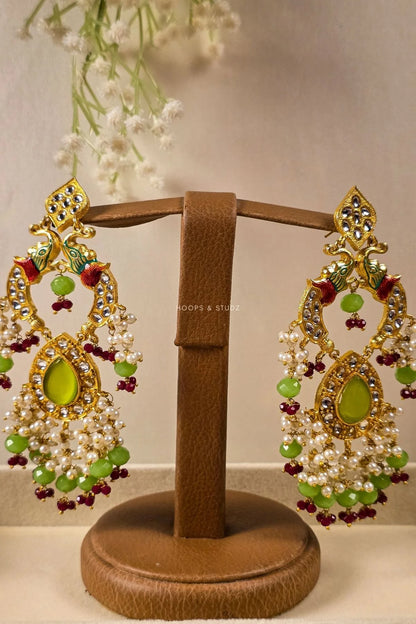Lehna Peacock Jhumka