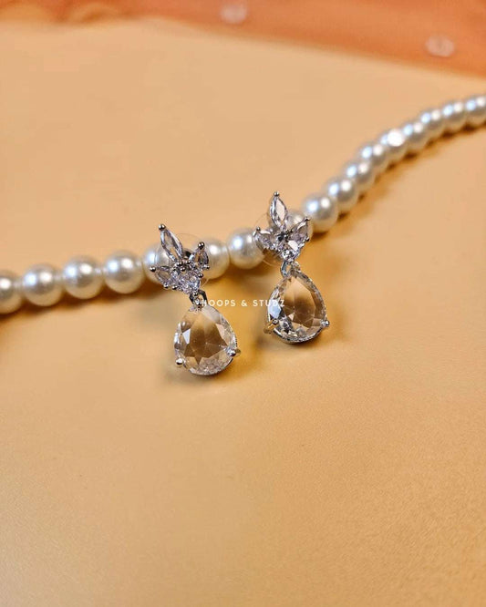 Rosette Earrings - Sparking Crystal