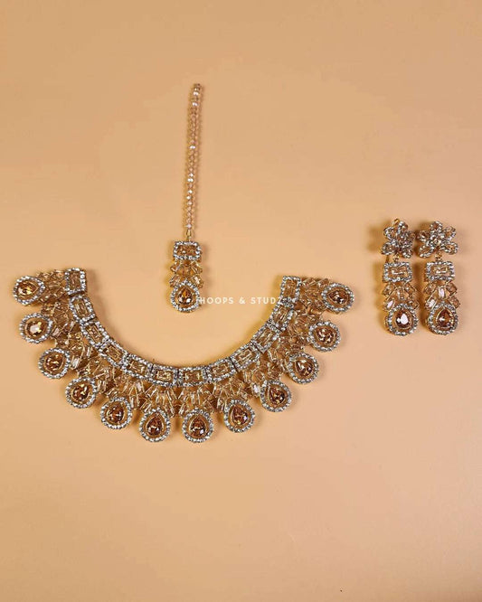 Seeya Zircon Bridal Set - Champagne