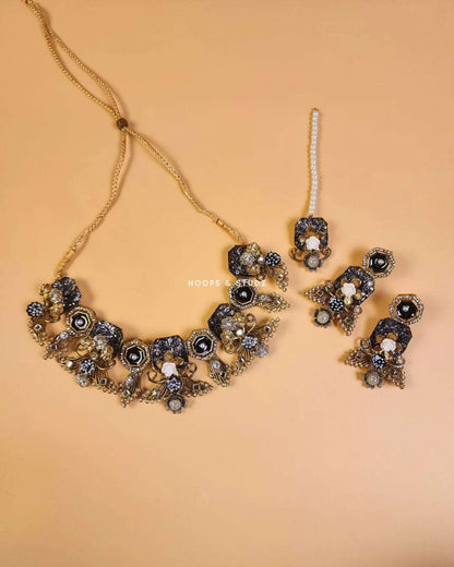 Hizeeka Crushed Stone Choker Set