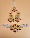 Kehkehshaan Choker Set - Maroonish Red