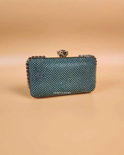 Emma emerald rhinestones two-way clutch