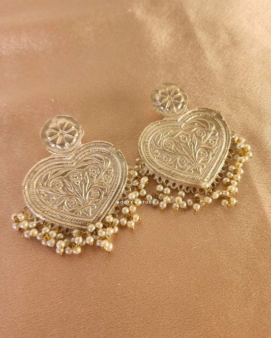 Gabina Silver Tribal Earrings