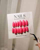 Barbie Pink Almond Shape Press on Nails - N006