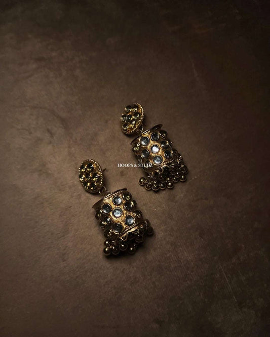 Mahi Oxidised Jhumky / Earrings