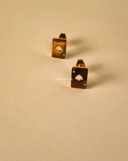 Ace Mini Stud Earring- Stainless Steel