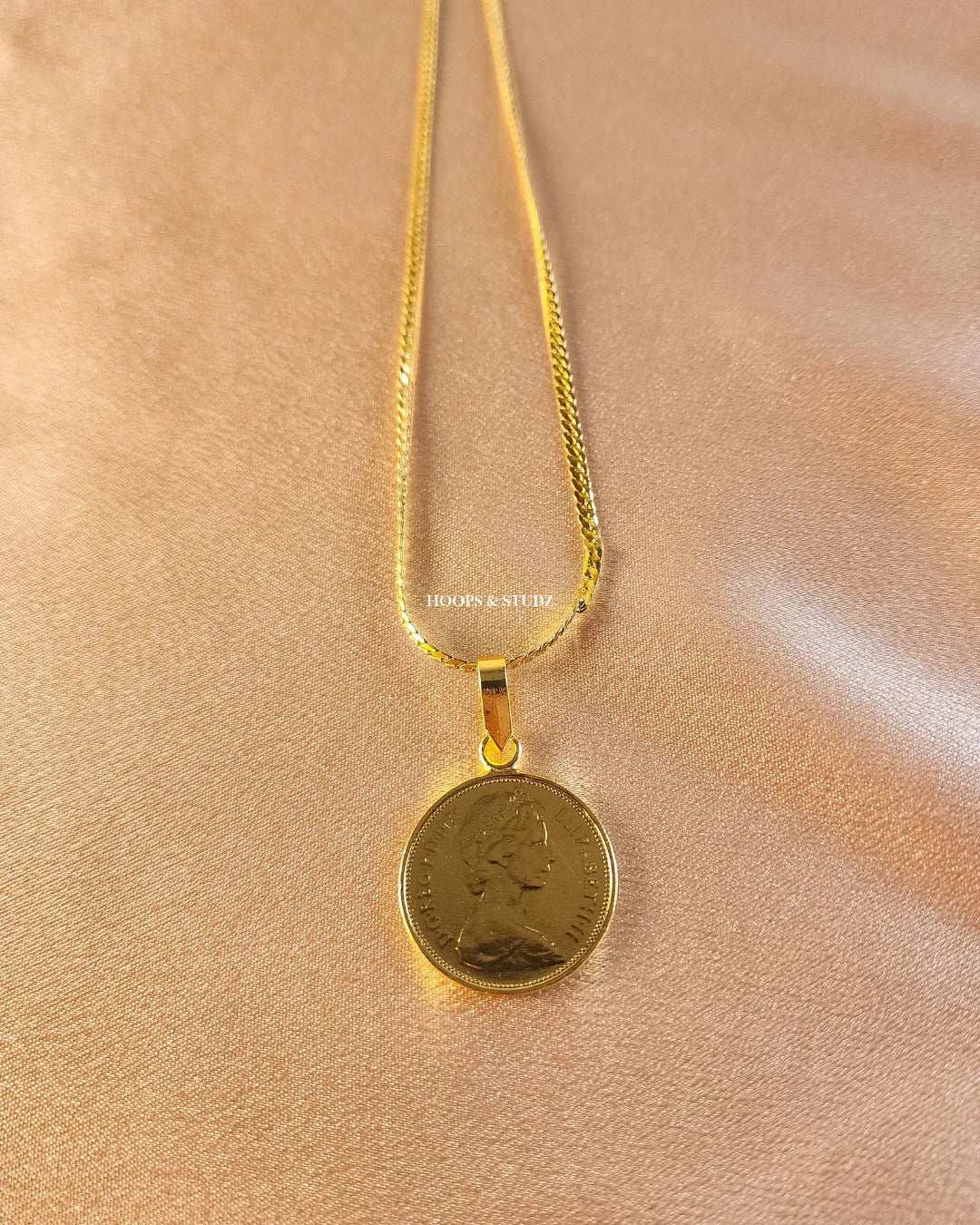 Dual Side Coin Locket Set - Anti Tarnish