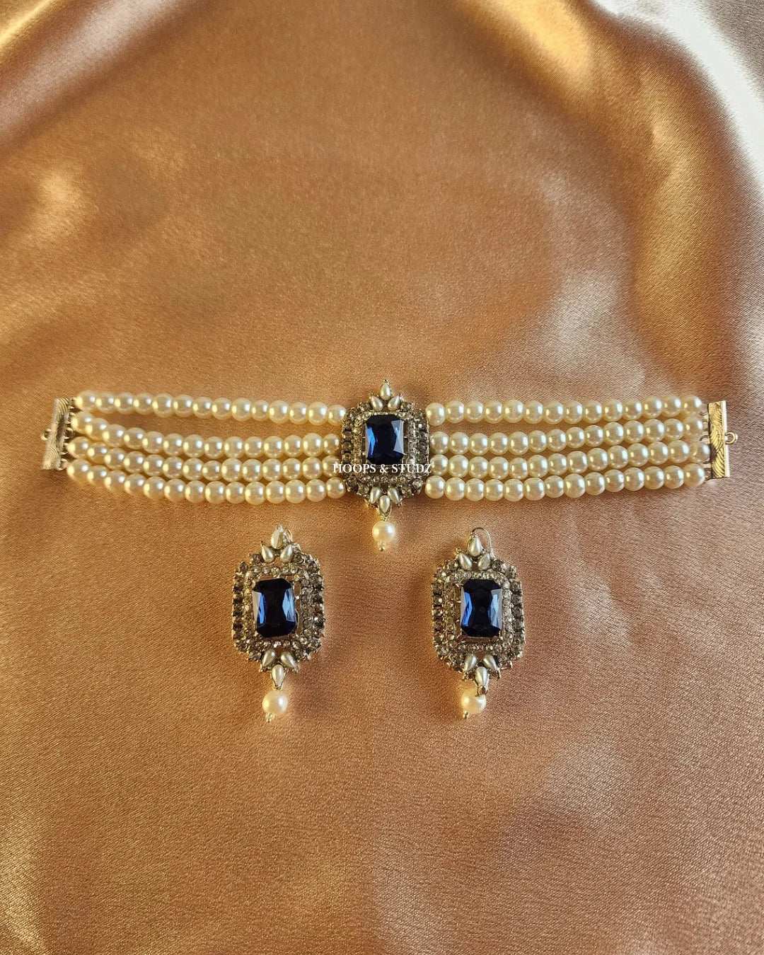 Palwasha Pearl Choker Jewelry Set