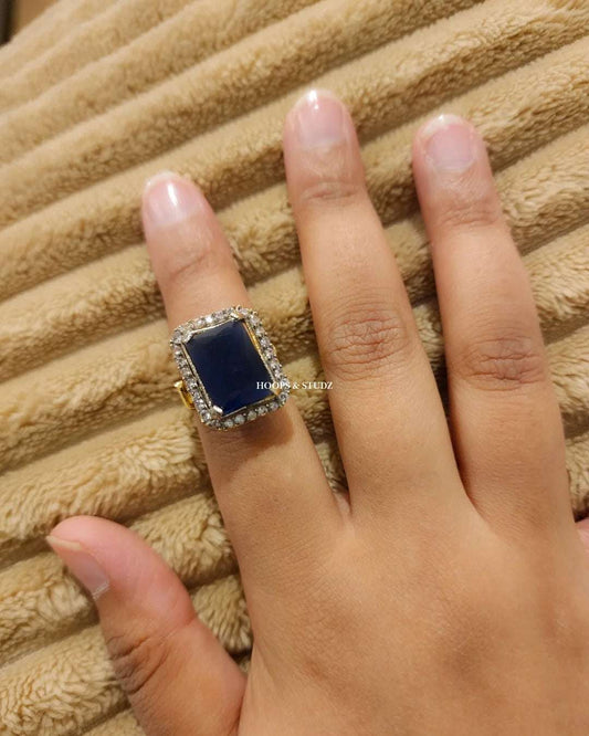 Diana Adjustable Ring - Sapphire