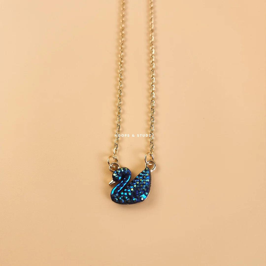 Swarovski Pendant Set - Tin Blue