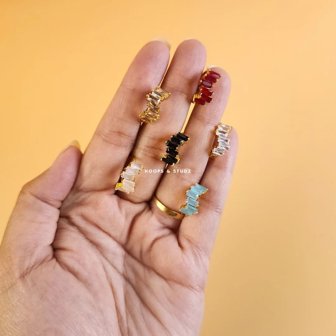 Nisa Hoop Earrings - Crystal