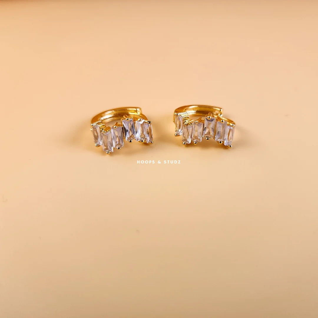 Nisa Hoop Earrings - Crystal