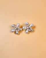 Gulsh Pearl flower Studs