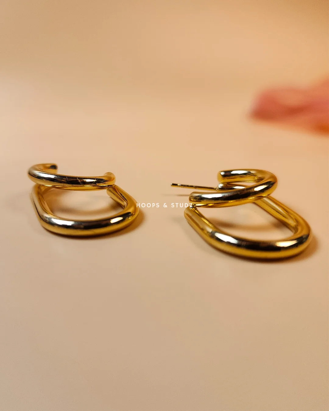 Elated Gold-plated hoop Earrings