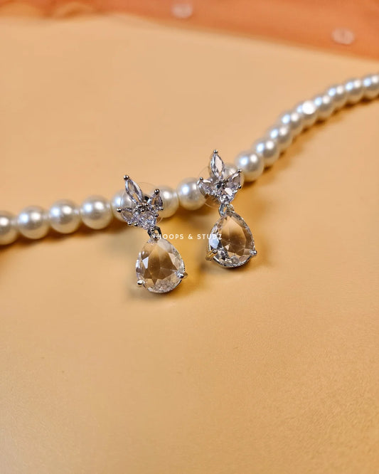 Rosette Earrings - Sparking Crystal