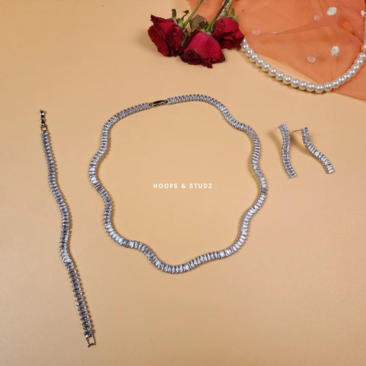 Stella modern bridal jewellery set