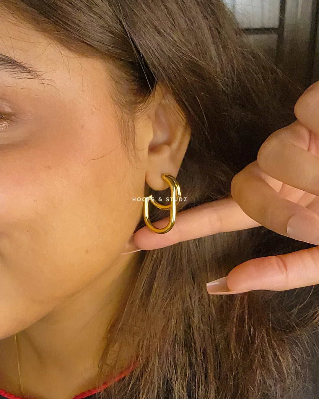 Elated Gold-plated hoop Earrings