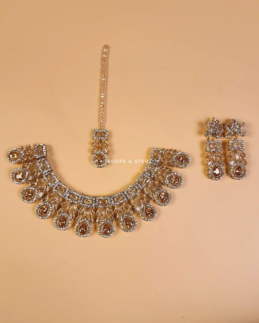Seeya Zircon Bridal Set - Champagne