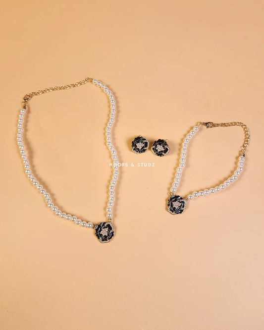 Rose Pearl Jewelry Set