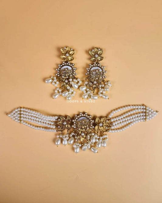 Kehkehshaan Choker Set - Antique