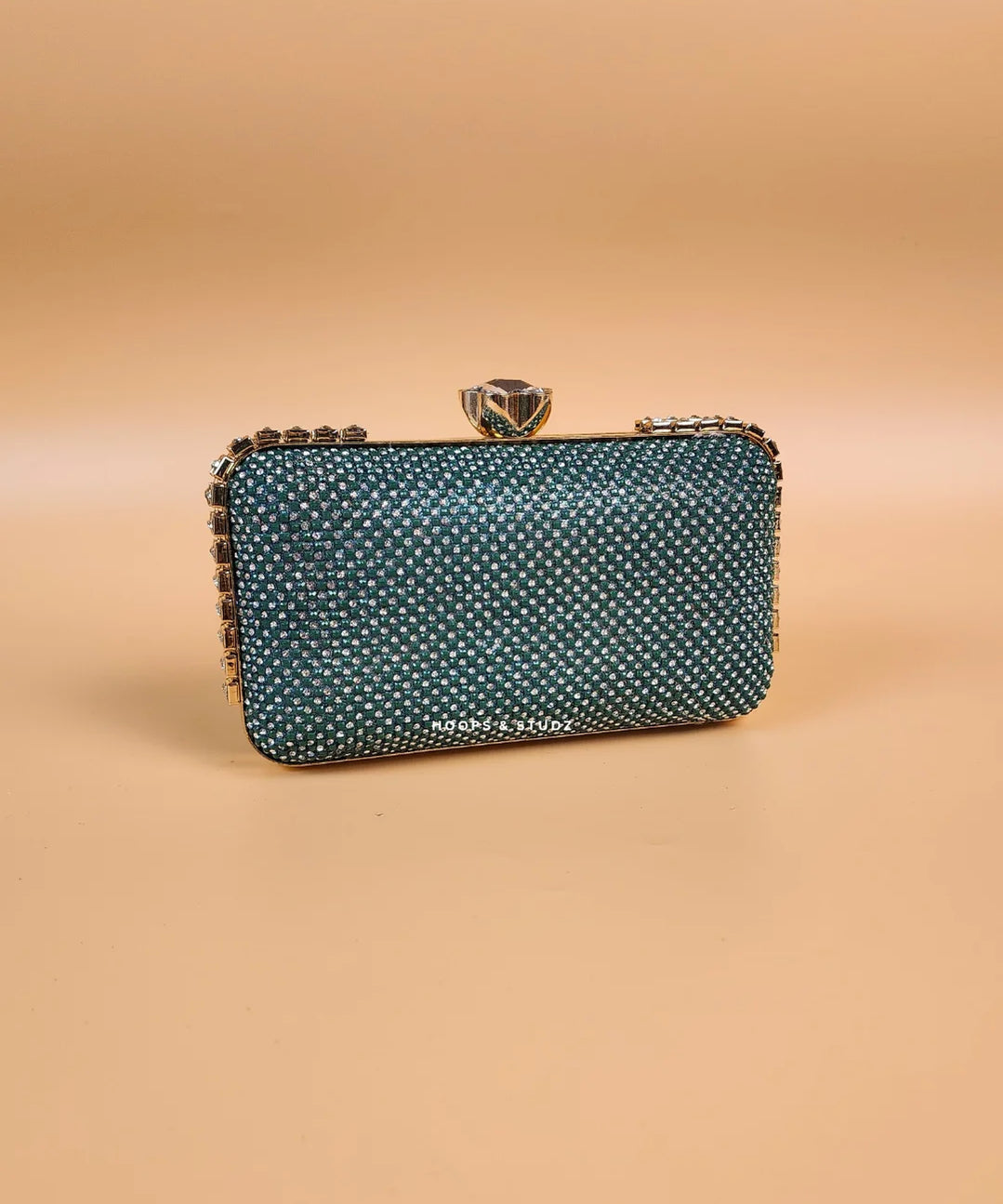 Emma emerald rhinestones two-way clutch
