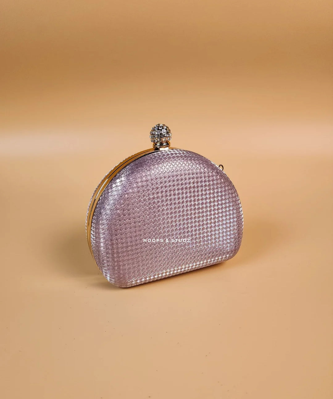 Sally Powder Pink textured Mini Clutch