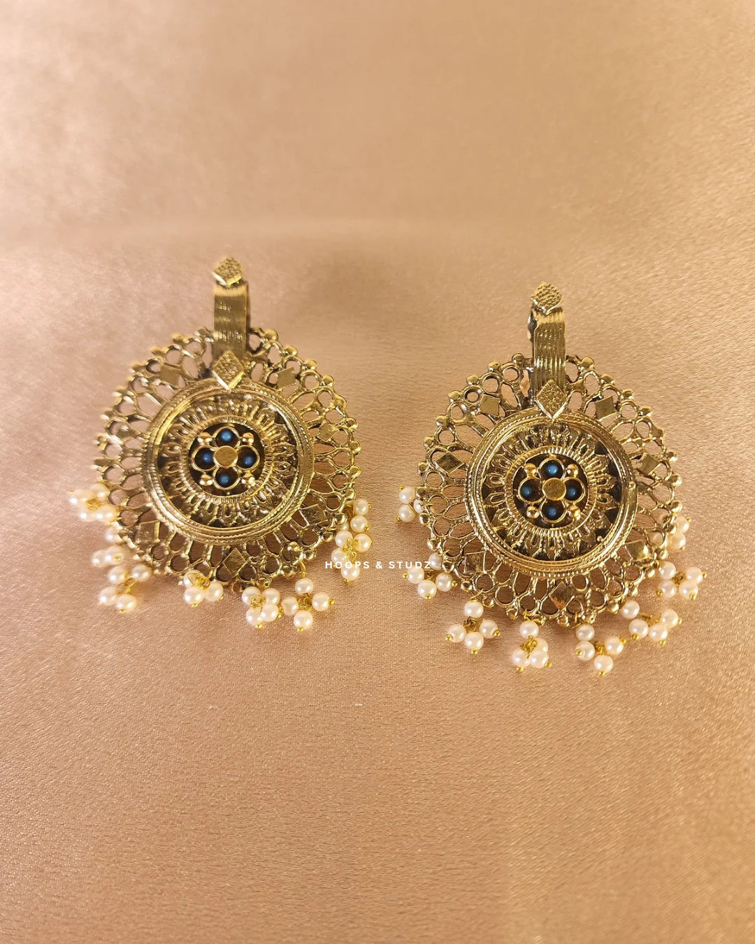 Brekhna Droplet Tribal Earrings - Ferozi