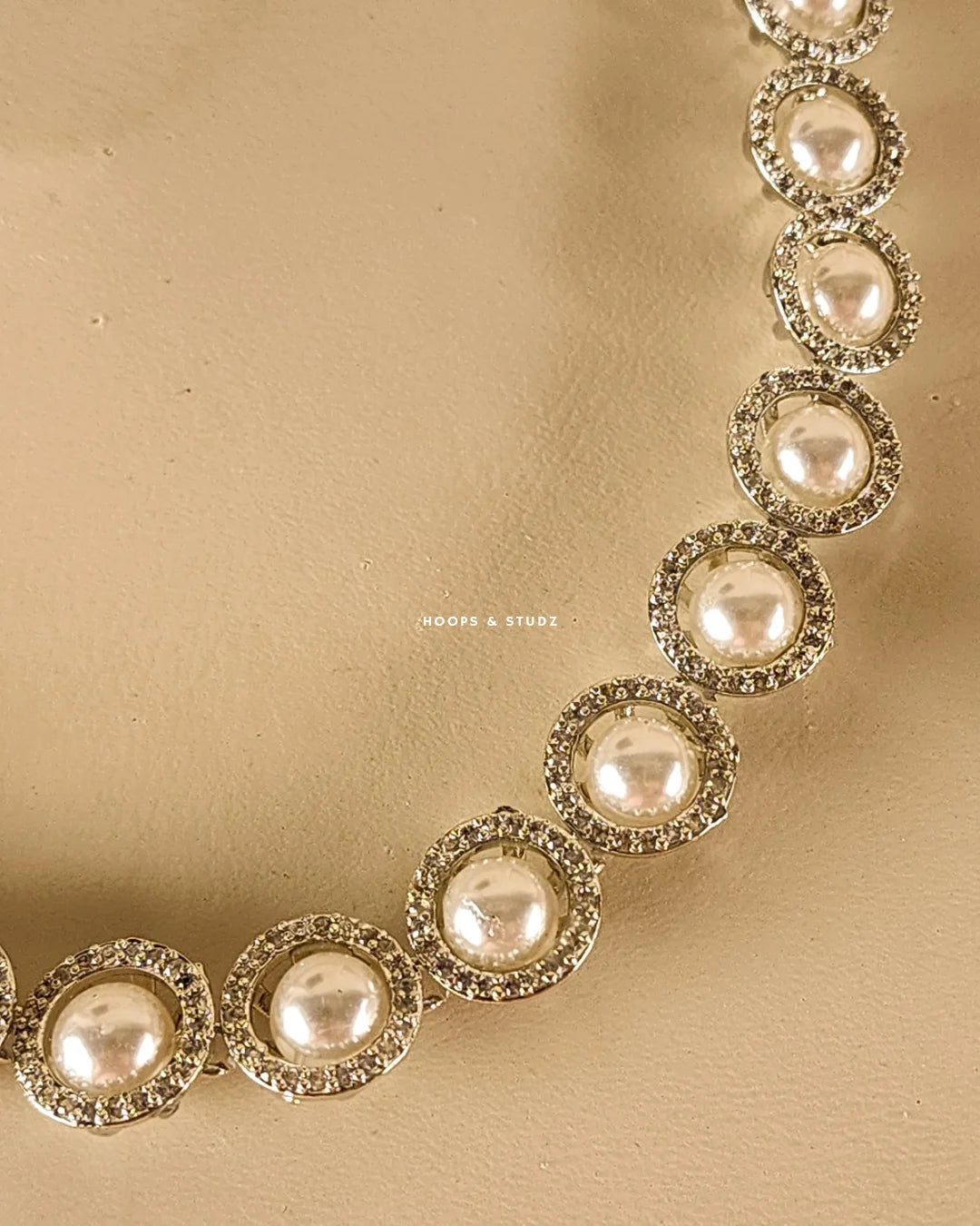 Seepi Pearl Zircon Choker Set