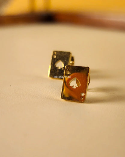 Ace Mini Stud Earring- Stainless Steel