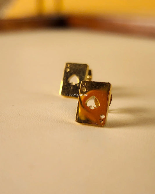 Ace Mini stud Earring- Stainless Steel