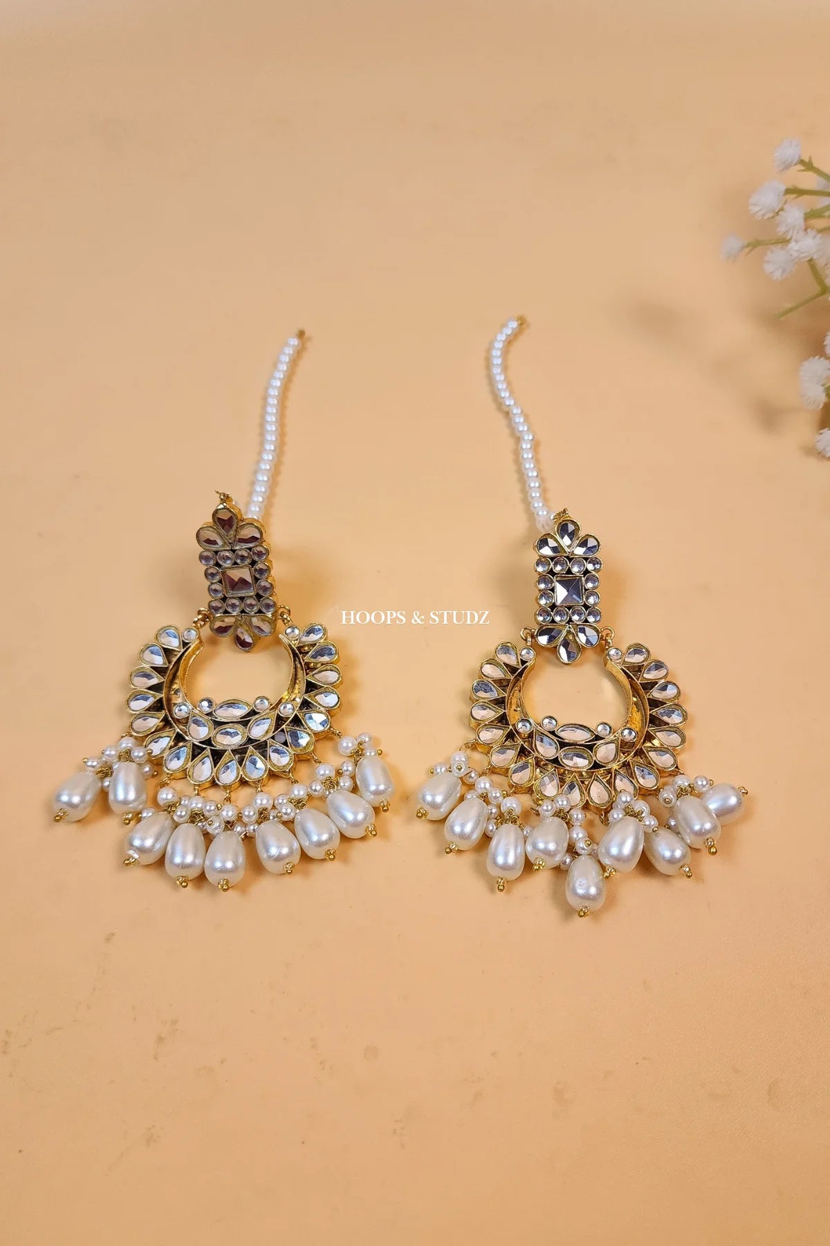 Sahar Polki Chandbali Earrings