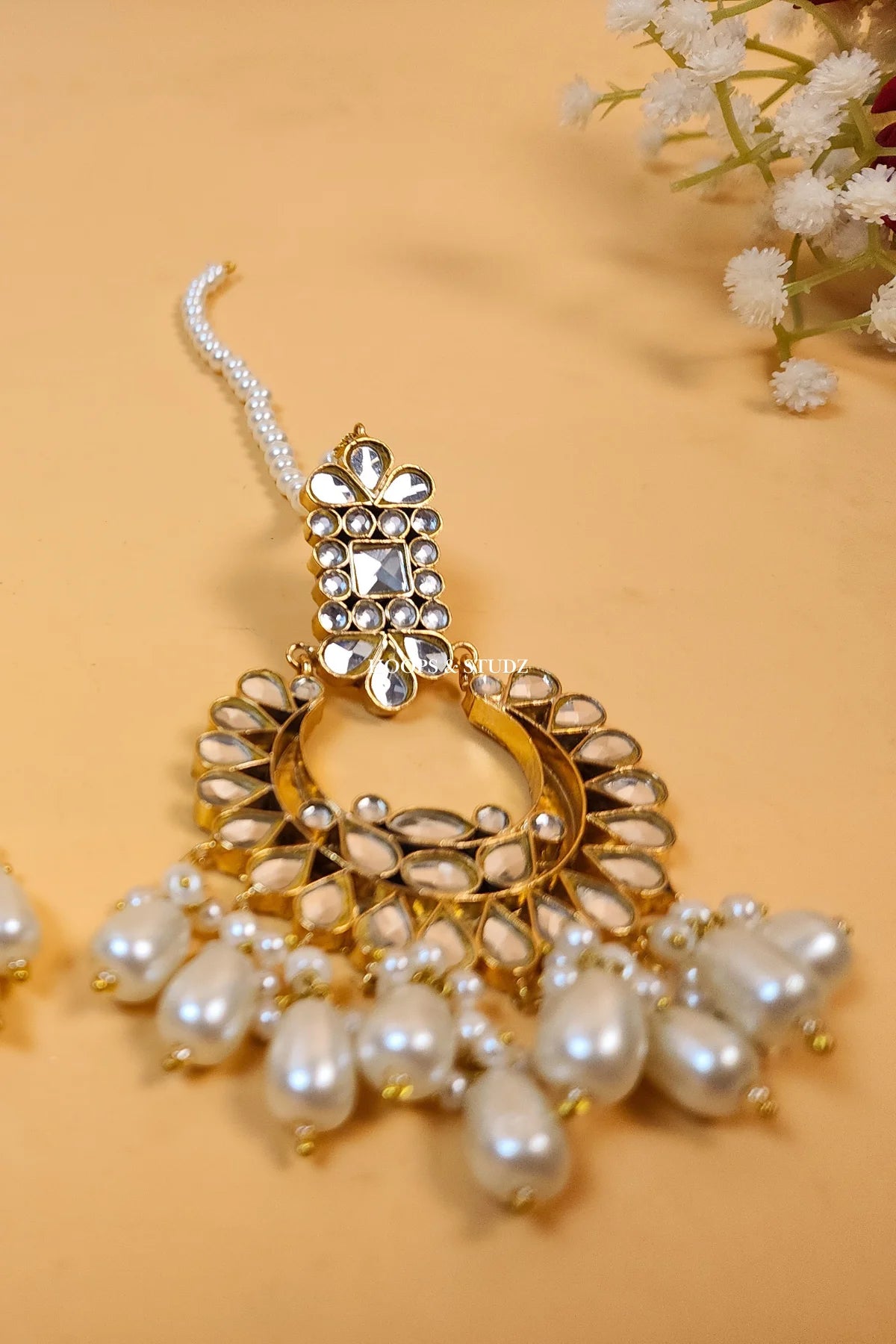 Sahar Polki Chandbali Earrings