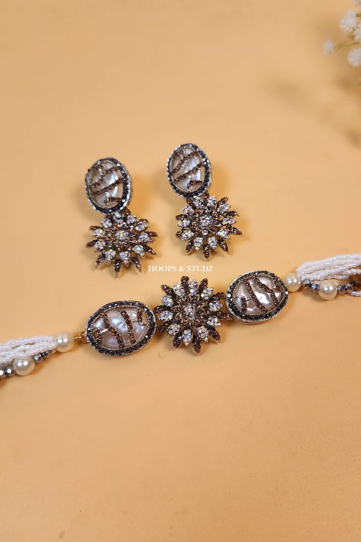 Zarakhna MOP Choker Jewelry Set