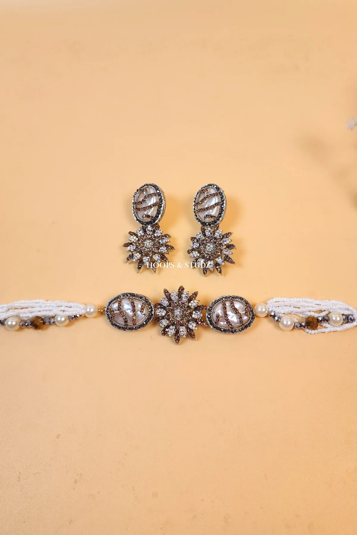 Zarakhna MOP Choker Jewelry Set