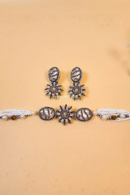 Zarakhna MOP Choker Jewelry Set