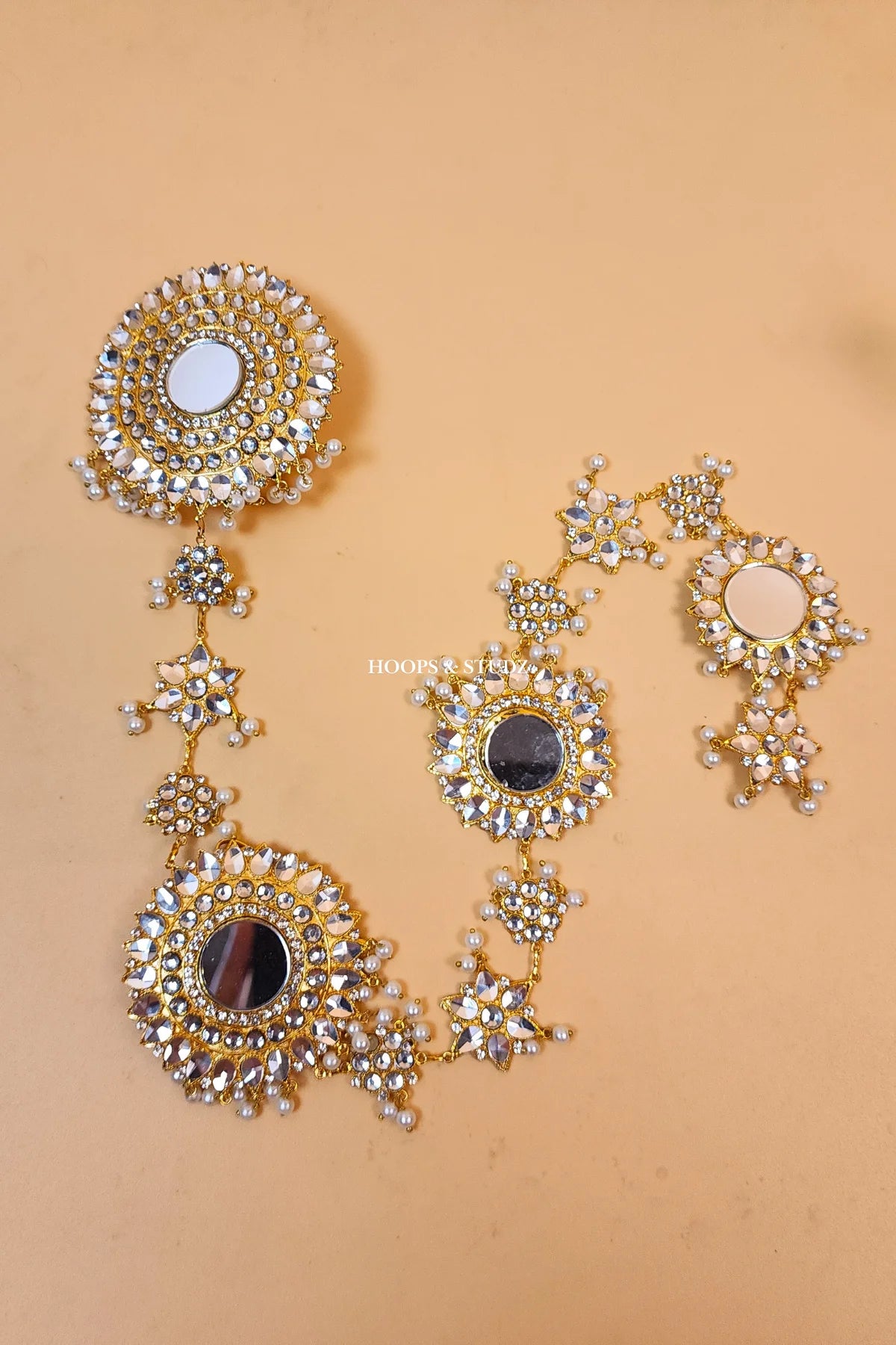 Mirror Kundan Paranda - Women Hair Accessory