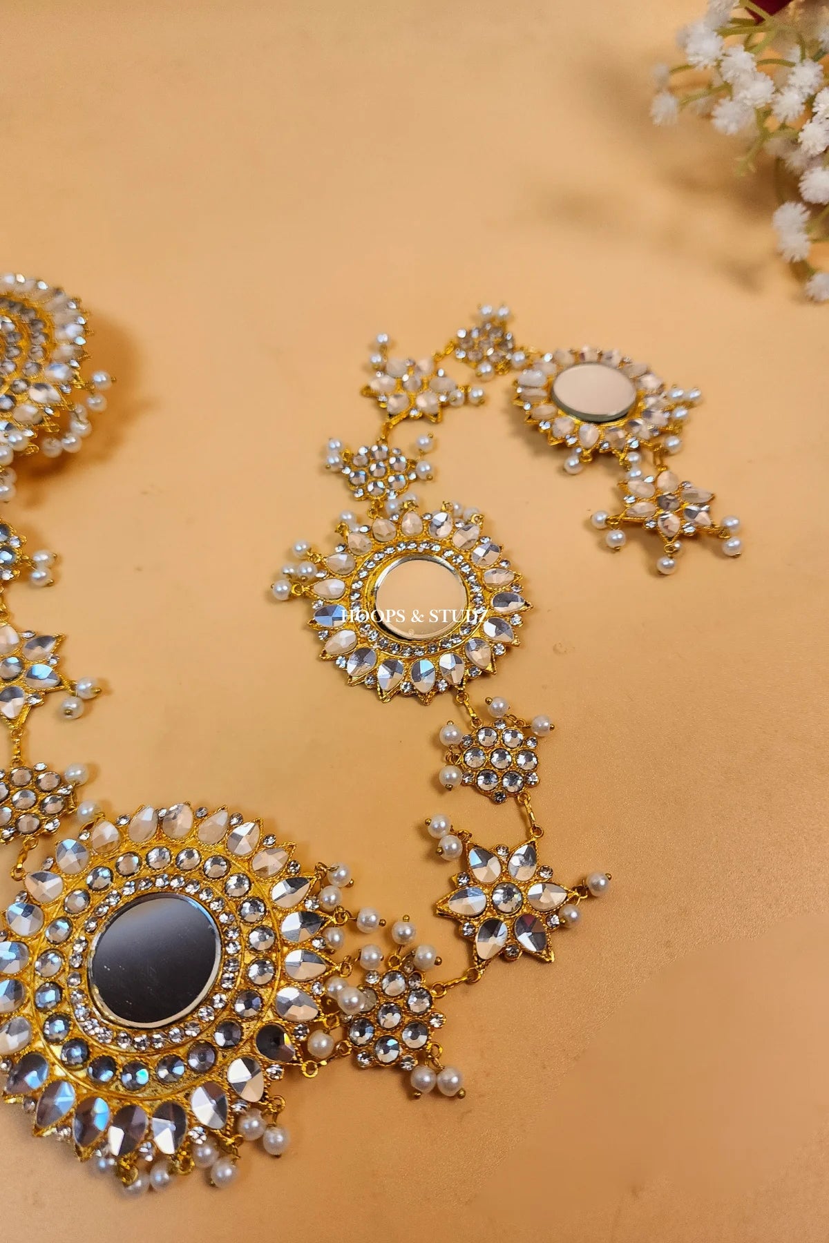 Mirror Kundan Paranda - Women Hair Accessory