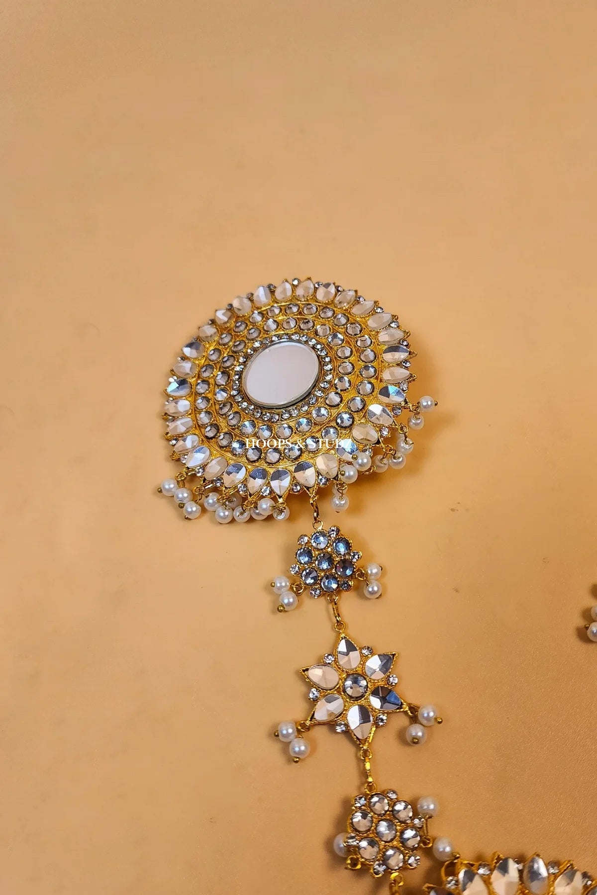 Mirror Kundan Paranda - Women Hair Accessory