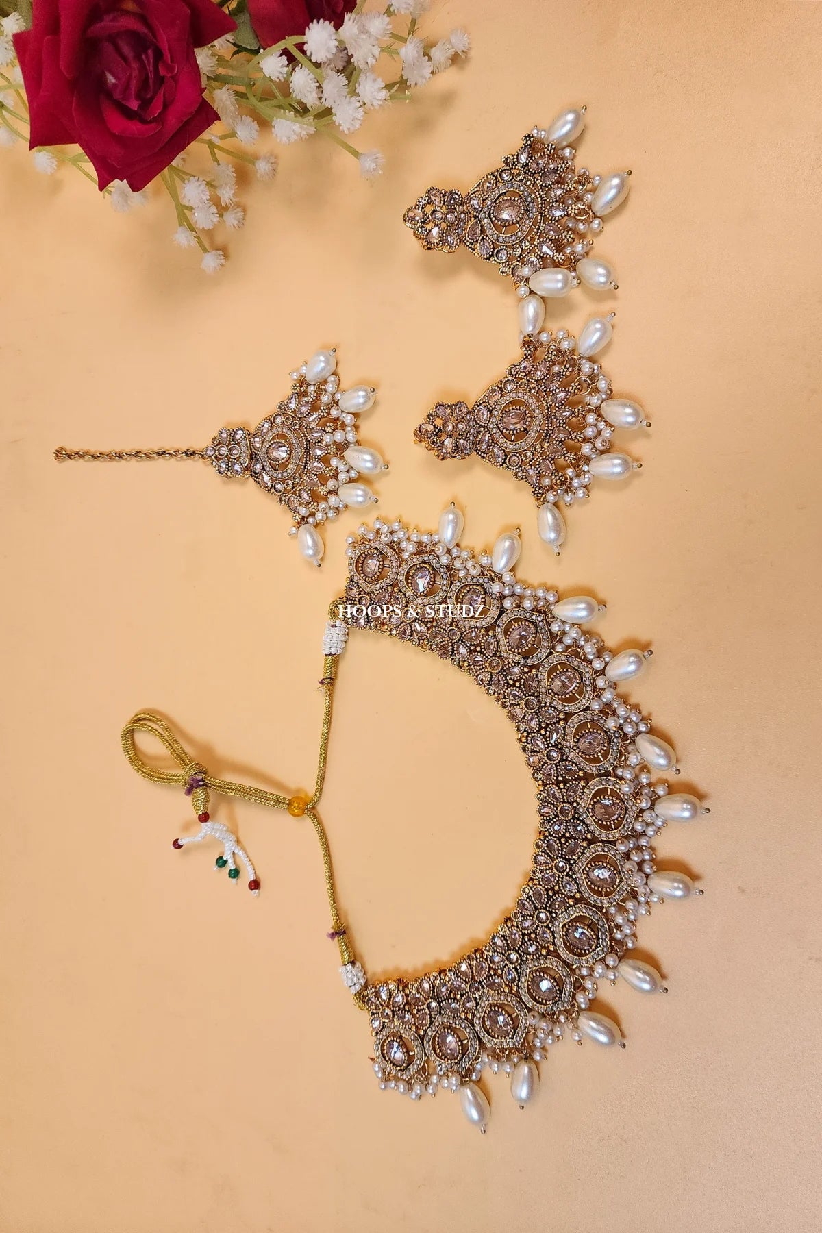 Damini Indian Polki Bridal Jewelry Set